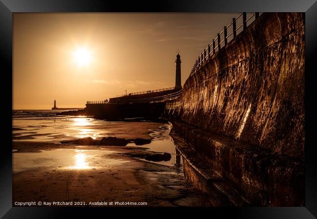 Rising Sun at Roker Framed Print by Ray Pritchard