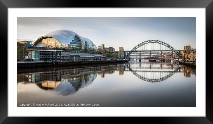 The Sage and the Tyne Bridge Framed Mounted Print by Ray Pritchard
