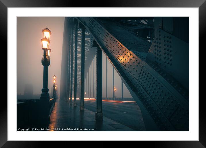 Foggy Tyne Framed Mounted Print by Ray Pritchard