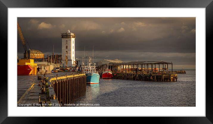 North Shields Fish Quay Framed Mounted Print by Ray Pritchard