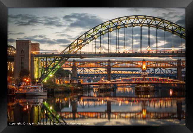 Evening on the Tyne  Framed Print by Ray Pritchard