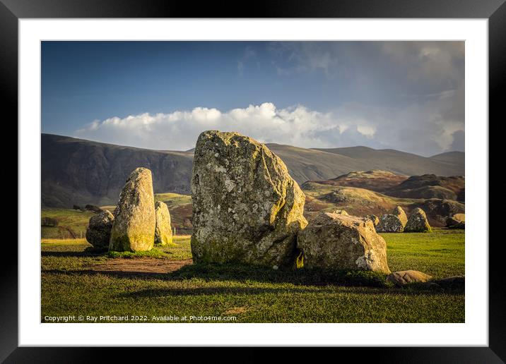 Castlerigg Stones Framed Mounted Print by Ray Pritchard