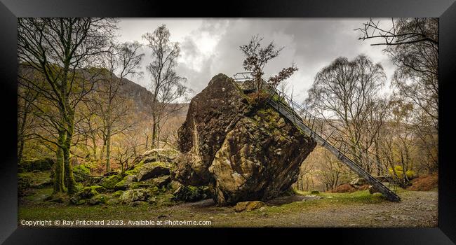 The Iconic Bowder Stone: Borrowdale's Marvel Framed Print by Ray Pritchard