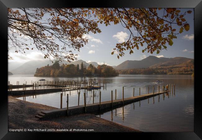 Derwent Water in Autumn  Framed Print by Ray Pritchard