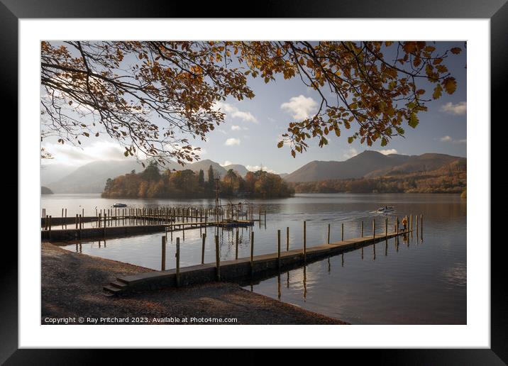 Derwent Water in Autumn  Framed Mounted Print by Ray Pritchard
