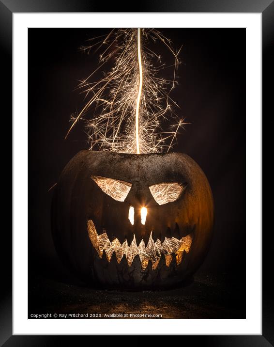 Pumpkin Sparkle Framed Mounted Print by Ray Pritchard