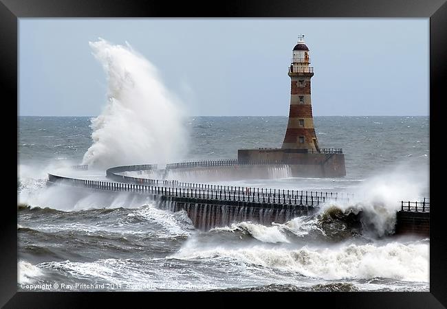 Roker Pier Framed Print by Ray Pritchard
