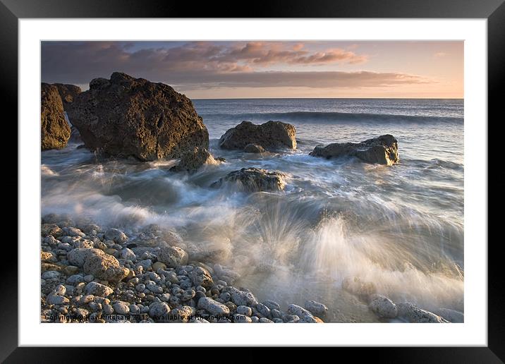 Crashing Waves at Trow Framed Mounted Print by Ray Pritchard