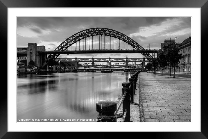 Newcastle Quayside Framed Mounted Print by Ray Pritchard