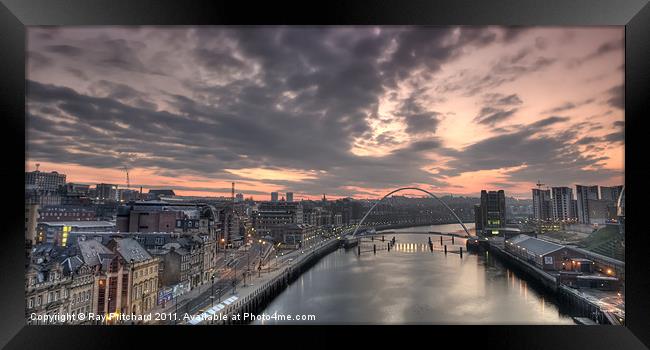 Newcastle Skyline Framed Print by Ray Pritchard