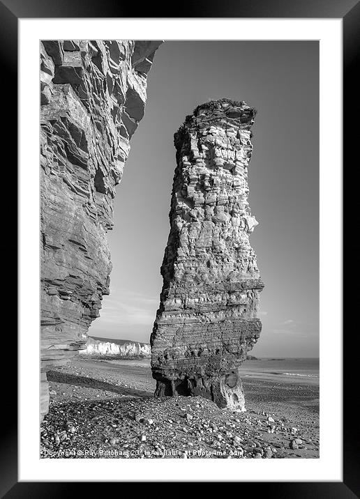 Lot's Wife sea-stack Framed Mounted Print by Ray Pritchard