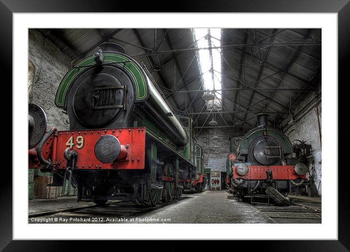 Tanfield Trains Framed Mounted Print by Ray Pritchard