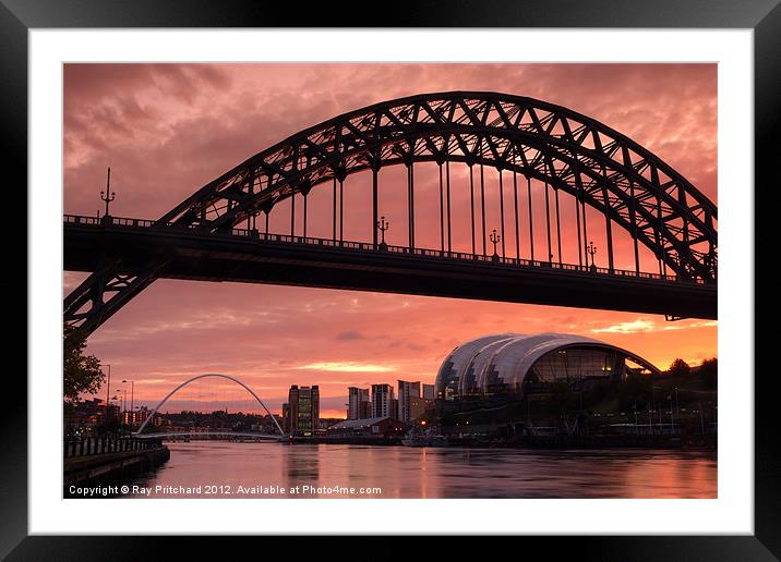 Sunrise Over The Tyne(RELOADED) Framed Mounted Print by Ray Pritchard