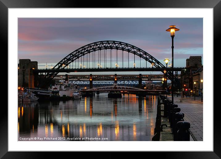 The Tyne Bridges Framed Mounted Print by Ray Pritchard