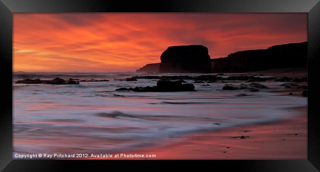 Marsden Rock Framed Print by Ray Pritchard