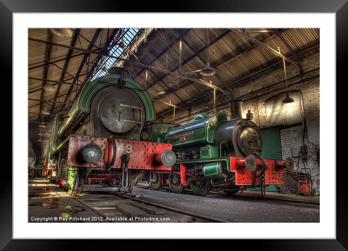 Tanfield Engine Shed Framed Mounted Print by Ray Pritchard