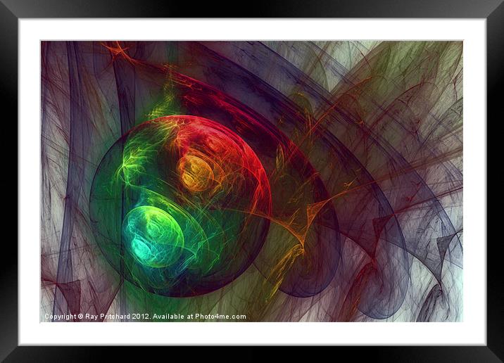 Fractal Ball Framed Mounted Print by Ray Pritchard