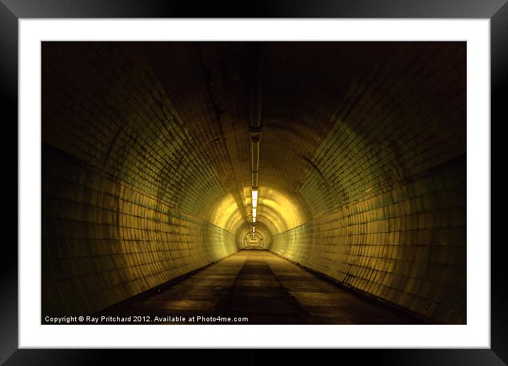 Tunnel Under The Tyne Framed Mounted Print by Ray Pritchard