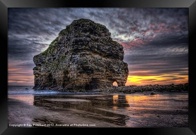 Marsden Rock Framed Print by Ray Pritchard