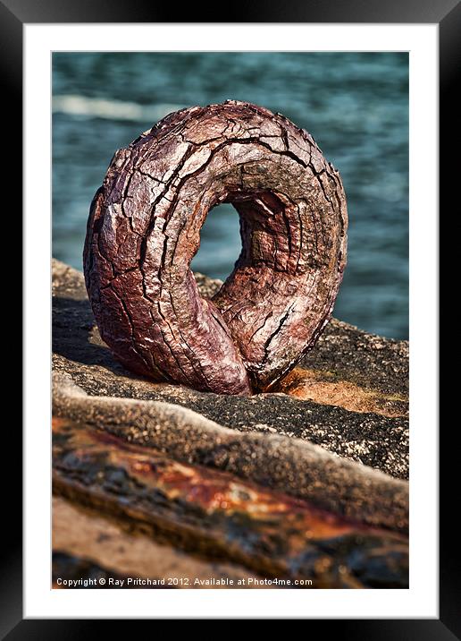 Old Rusty Hoop Framed Mounted Print by Ray Pritchard