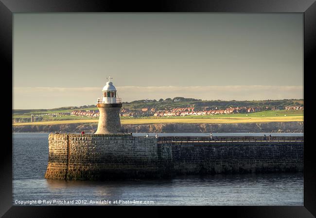 South Shields Pier Framed Print by Ray Pritchard