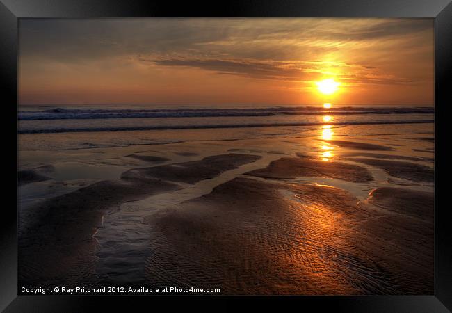 Sunrise and Sand Framed Print by Ray Pritchard