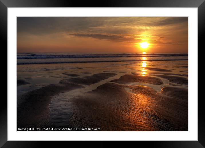 Sunrise and Sand Framed Mounted Print by Ray Pritchard