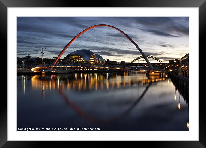 Millennium Bridge Framed Mounted Print by Ray Pritchard