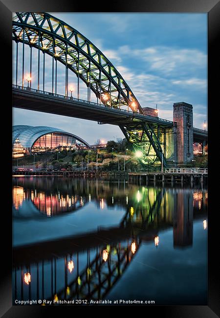 Tyne Bridge and The Sage at Newcastle Framed Print by Ray Pritchard