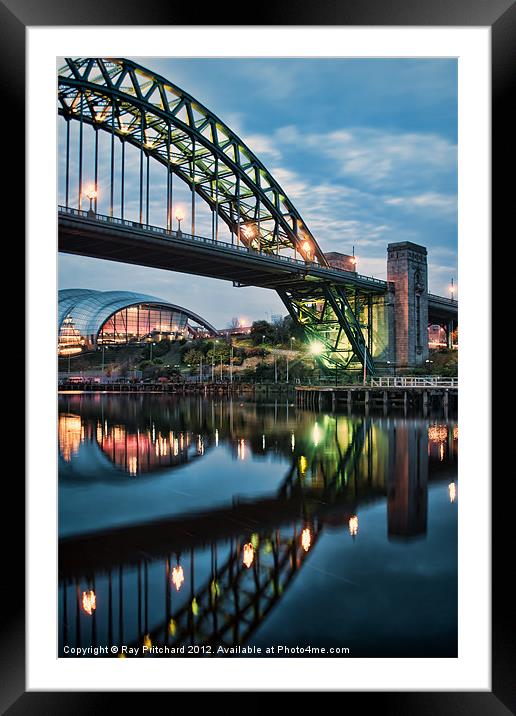 Tyne Bridge and The Sage at Newcastle Framed Mounted Print by Ray Pritchard