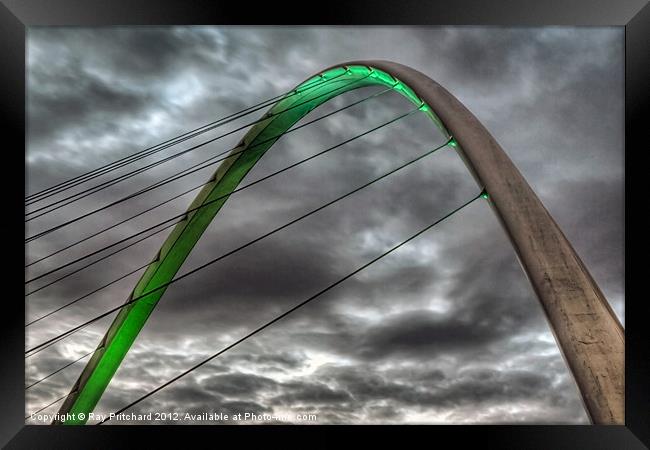 Millennium Bridge Arch Framed Print by Ray Pritchard