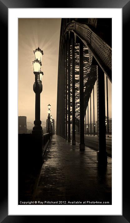 Vintage Tyne Bridge Framed Mounted Print by Ray Pritchard
