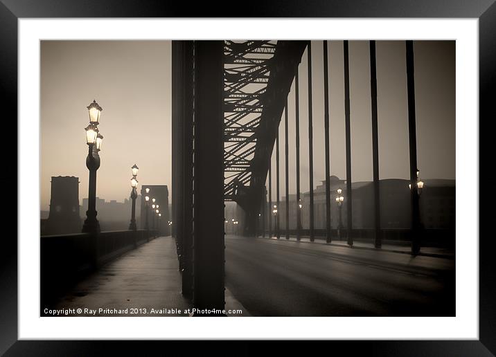 Vintage Tyne Bridge Framed Mounted Print by Ray Pritchard