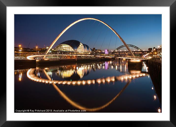 Lit Up Gold Framed Mounted Print by Ray Pritchard