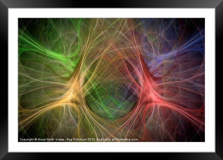 Fractal Explosion Framed Mounted Print by Ray Pritchard