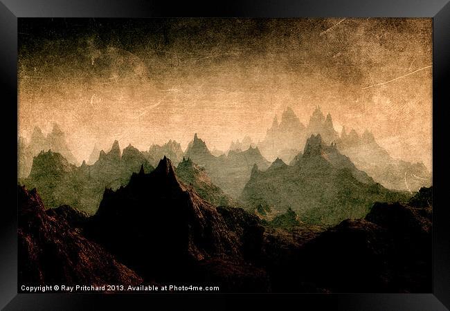 Moody Mountains Framed Print by Ray Pritchard