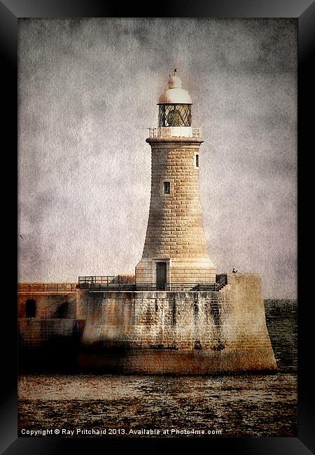 Tynemouth Lighthouse Framed Print by Ray Pritchard