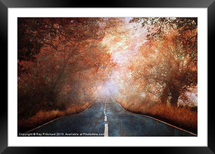 Road To Nowhere(Textured) Framed Mounted Print by Ray Pritchard