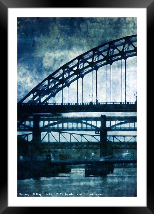 Tyne Bridges Framed Mounted Print by Ray Pritchard