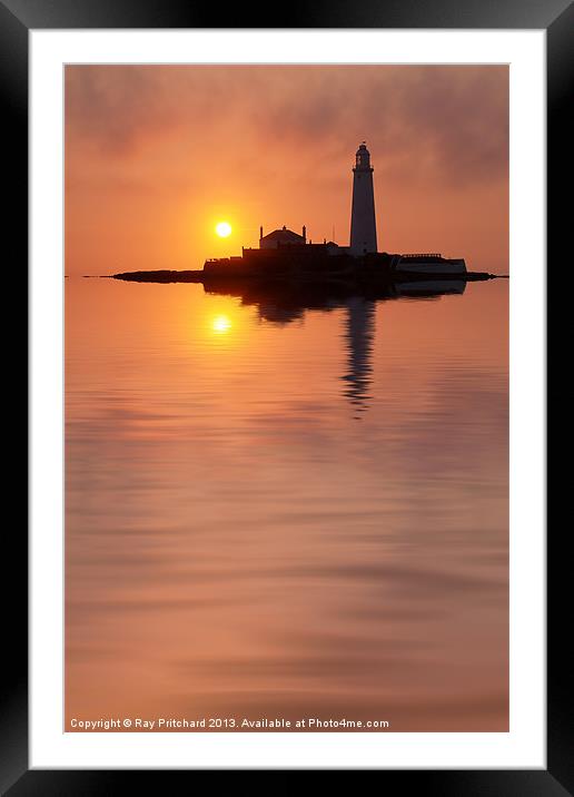 St Marys Lighthouse Framed Mounted Print by Ray Pritchard