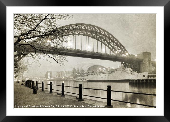 Tyne Bridge Framed Mounted Print by Ray Pritchard