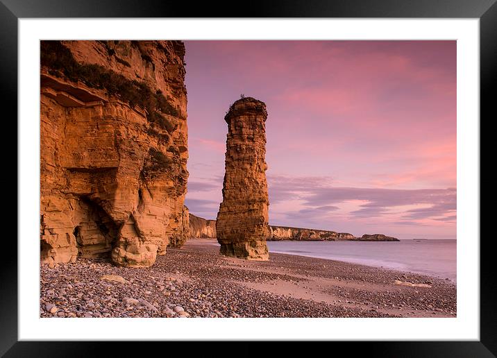 Marsden Bay Sea Stack Framed Mounted Print by Ray Pritchard