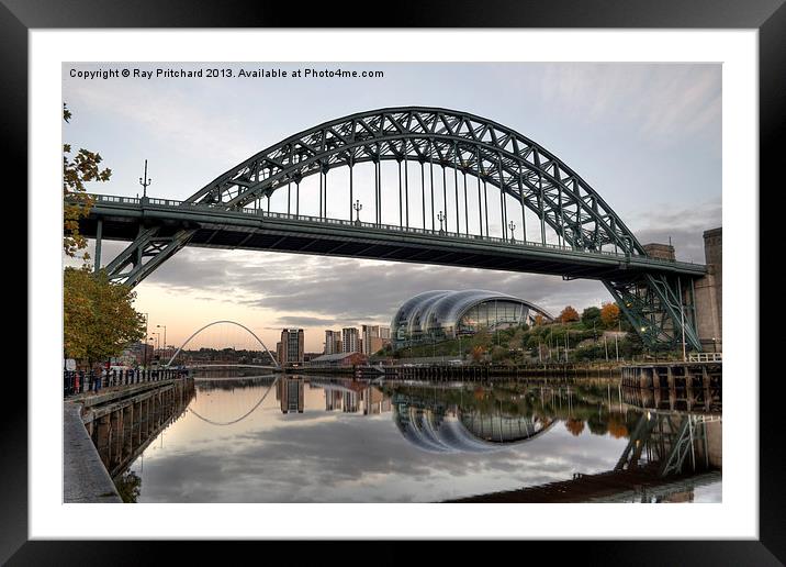 Tyne Bridge HDR Framed Mounted Print by Ray Pritchard