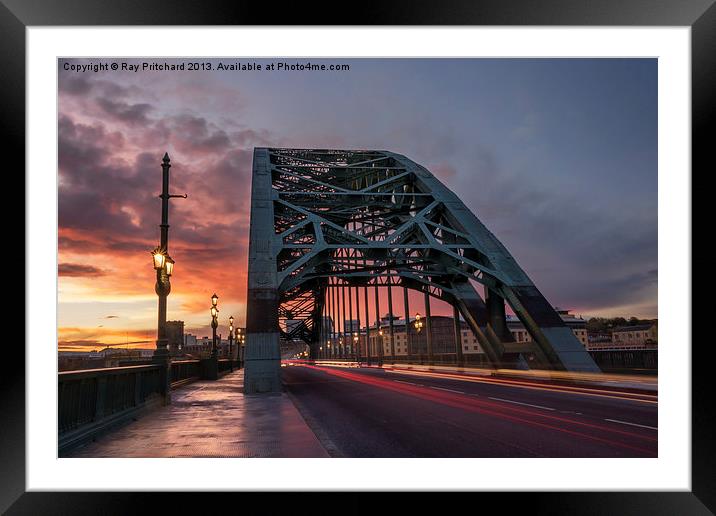 Speeding Across The Tyne Bridge Framed Mounted Print by Ray Pritchard