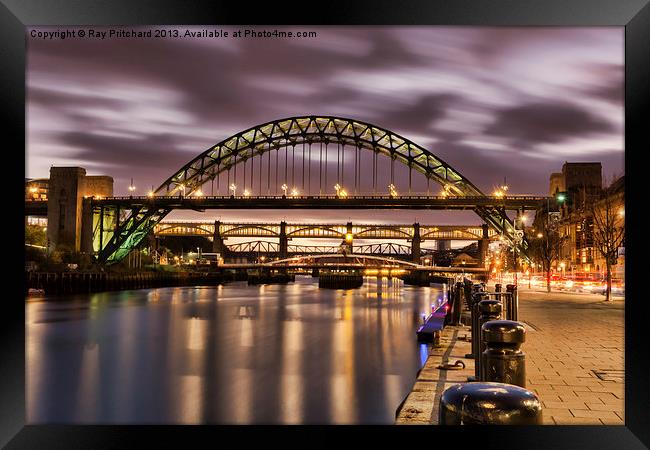After Sunset on the Tyne Framed Print by Ray Pritchard