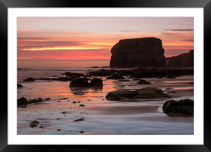 Marsden Rock Sunrise Framed Mounted Print by Ray Pritchard