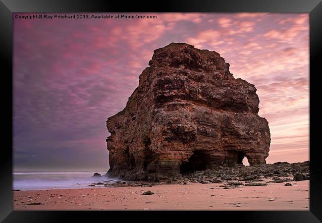 Marsden Rock Framed Print by Ray Pritchard