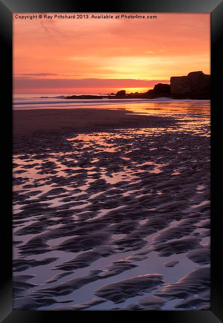 South Shields Beach Sunrise Framed Print by Ray Pritchard