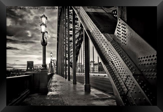 Walk Over The Tyne Bridge Framed Print by Ray Pritchard