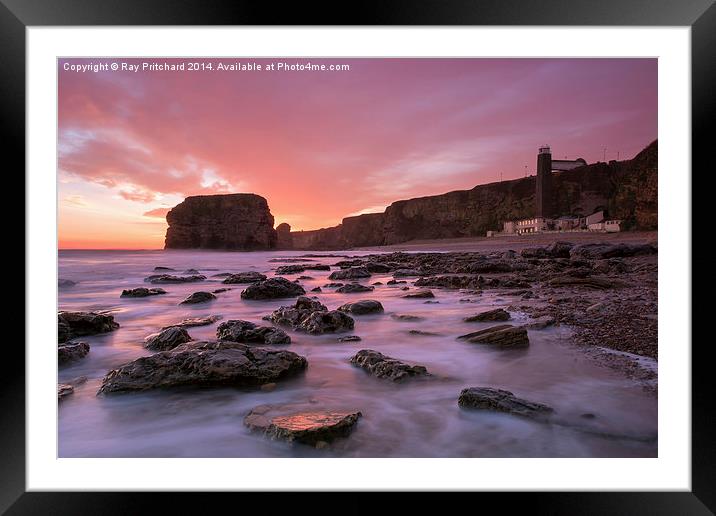 Marsden Bay Sunrise Framed Mounted Print by Ray Pritchard